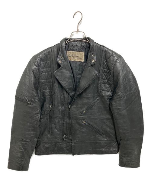 wilsons leather（ウィルソンズレザー）wilsons leather (ウィルソンズレザー) レザージャケット ブラック サイズ:Mの古着・服飾アイテム