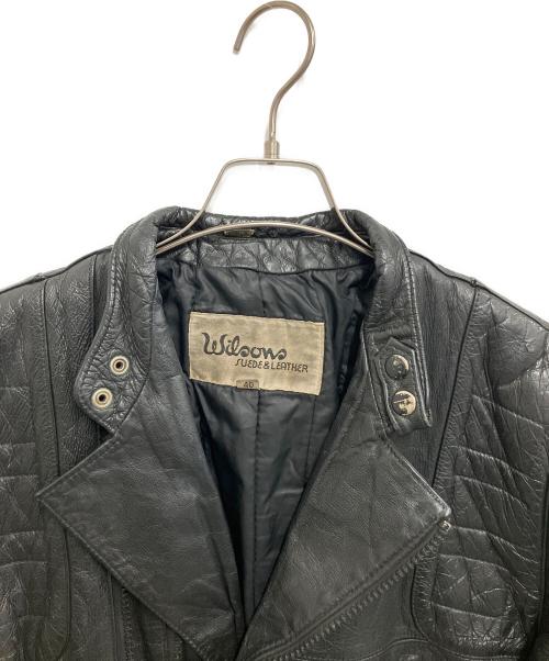 wilsons leather（ウィルソンズレザー）wilsons leather (ウィルソンズレザー) レザージャケット ブラック サイズ:Mの古着・服飾アイテム