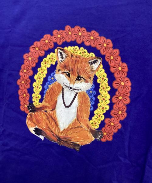 maison kitsune（メゾンキツネ）maison kitsune (メゾンキツネ) 半袖カットソー ブルー サイズ:Sの古着・服飾アイテム