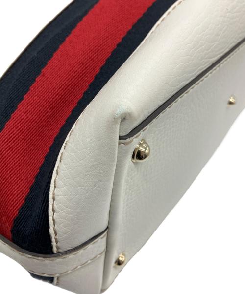 GUCCI（グッチ）GUCCI (グッチ) レザートートバッグ ホワイトの古着・服飾アイテム