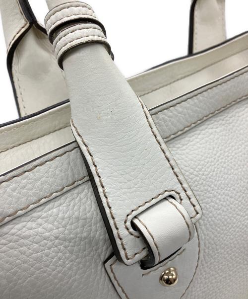 GUCCI（グッチ）GUCCI (グッチ) レザートートバッグ ホワイトの古着・服飾アイテム