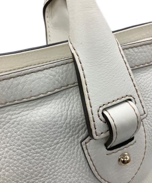 GUCCI（グッチ）GUCCI (グッチ) レザートートバッグ ホワイトの古着・服飾アイテム