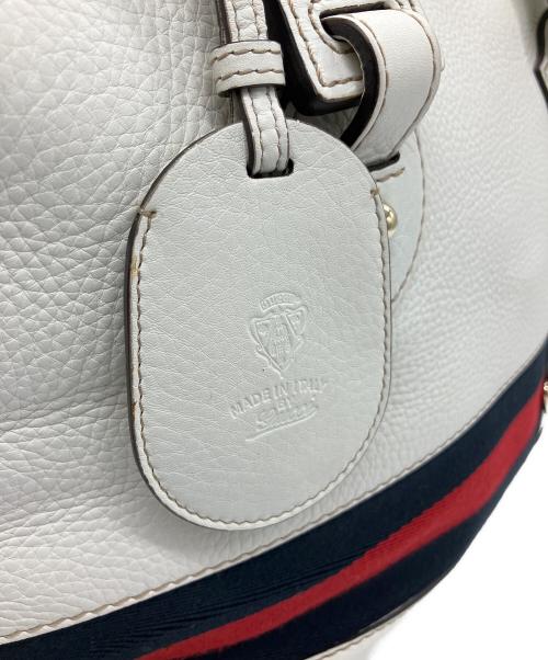 GUCCI（グッチ）GUCCI (グッチ) レザートートバッグ ホワイトの古着・服飾アイテム
