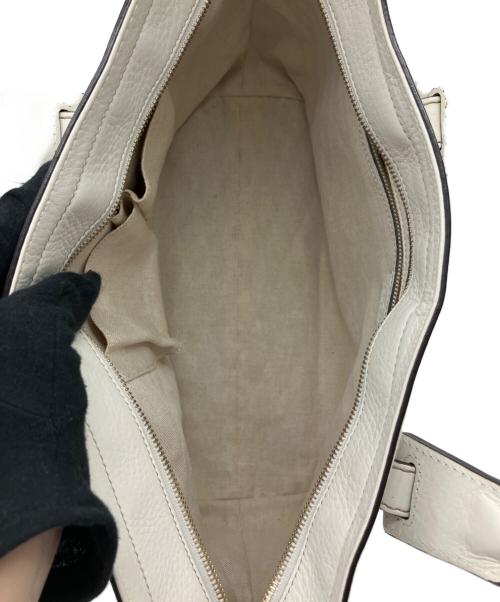 GUCCI（グッチ）GUCCI (グッチ) レザートートバッグ ホワイトの古着・服飾アイテム