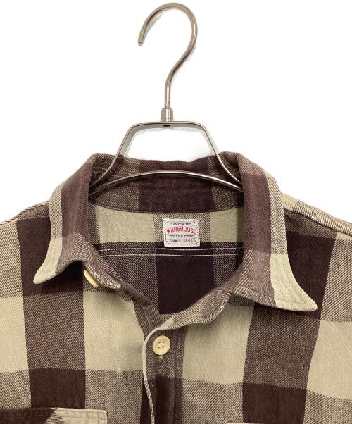 WAREHOUSE（ウエアハウス）WAREHOUSE (ウエアハウス) 長袖シャツ ブラウン サイズ:Sの古着・服飾アイテム