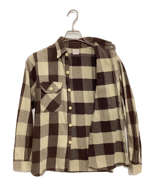 WAREHOUSE（ウエアハウス）WAREHOUSE (ウエアハウス) 長袖シャツ ブラウン サイズ:Sの古着・服飾アイテム