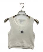 LOEWEロエベ）の古着「Cropped Cotton Anagram Tank Top」｜ホワイト