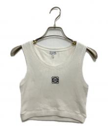 LOEWE（ロエベ）の古着「Cropped Cotton Anagram Tank Top」｜ホワイト