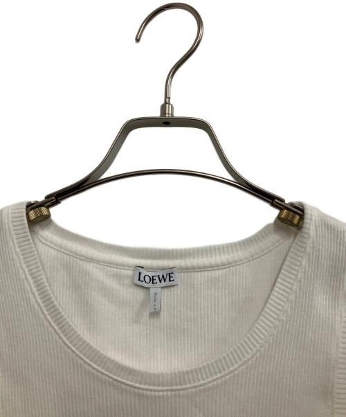 LOEWE（ロエベ）LOEWE (ロエベ) Cropped Cotton Anagram Tank Top ホワイト サイズ:XSの古着・服飾アイテム