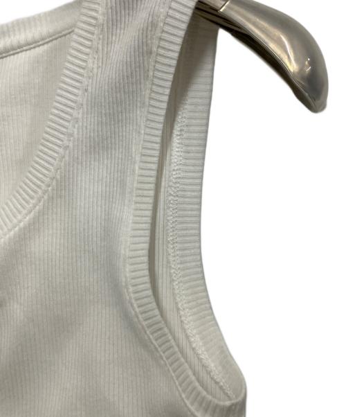 LOEWE（ロエベ）LOEWE (ロエベ) Cropped Cotton Anagram Tank Top ホワイト サイズ:XSの古着・服飾アイテム