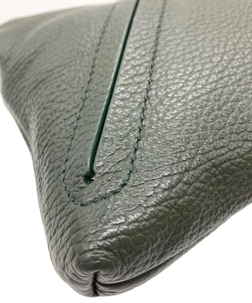 HUNTING WORLD（ハンティングワールド）HUNTING WORLD (ハンティングワールド) レザーショルダーバッグ グリーンの古着・服飾アイテム