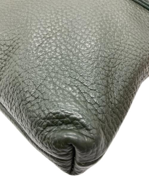 HUNTING WORLD（ハンティングワールド）HUNTING WORLD (ハンティングワールド) レザーショルダーバッグ グリーンの古着・服飾アイテム