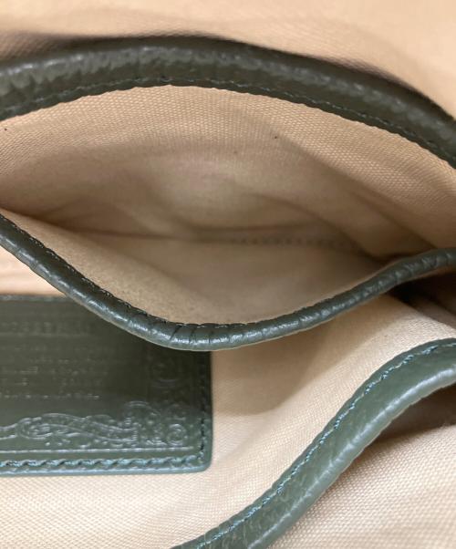 HUNTING WORLD（ハンティングワールド）HUNTING WORLD (ハンティングワールド) レザーショルダーバッグ グリーンの古着・服飾アイテム