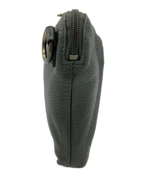 HUNTING WORLD（ハンティングワールド）HUNTING WORLD (ハンティングワールド) レザーショルダーバッグ グリーンの古着・服飾アイテム