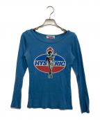Hysteric Glamourヒステリックグラマー）の古着「90s長袖Tシャツ」｜ブルー
