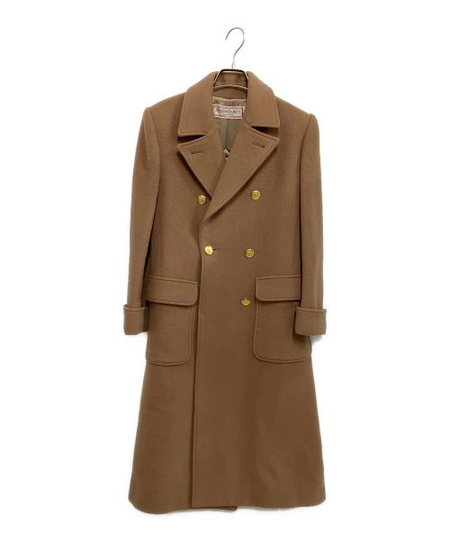 Yves Saint Laurent（イヴサンローラン）Yves Saint Laurent (イヴサンローラン) ウールコート ブラウン サイズ:9号の古着・服飾アイテム