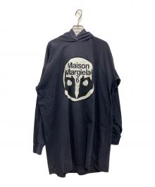 MM6 Maison Margiela（エムエムシックスメゾンマルジェラ）の古着「長袖ワンピース」｜ネイビー×ホワイト