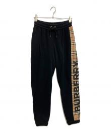 BURBERRY（バーバリー）の古着「スウェットパンツ」｜ブラック×ベージュ