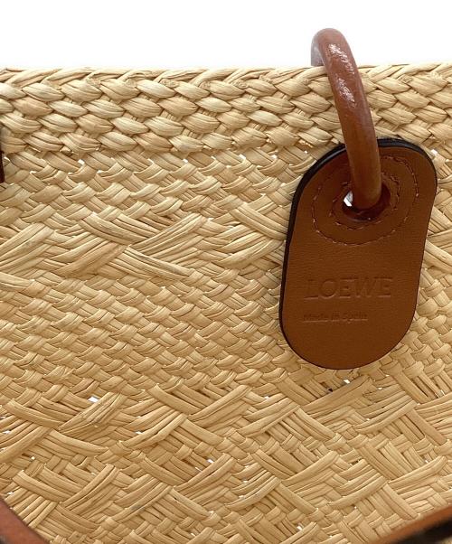 LOEWE（ロエベ）LOEWE (ロエベ) アナグラムバスケットバッグ スモール ナチュラル×ブラウンの古着・服飾アイテム