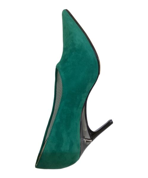 JIMMY CHOO（ジミーチュウ）JIMMY CHOO (ジミーチュウ) スウェードパンプス グリーン サイズ:23.5の古着・服飾アイテム