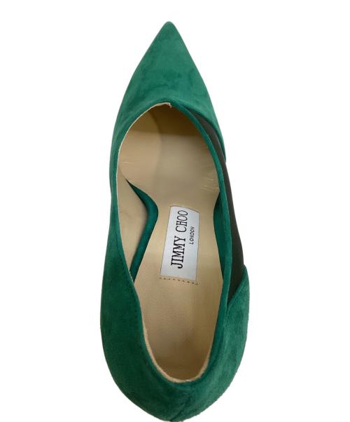 JIMMY CHOO（ジミーチュウ）JIMMY CHOO (ジミーチュウ) スウェードパンプス グリーン サイズ:23.5の古着・服飾アイテム