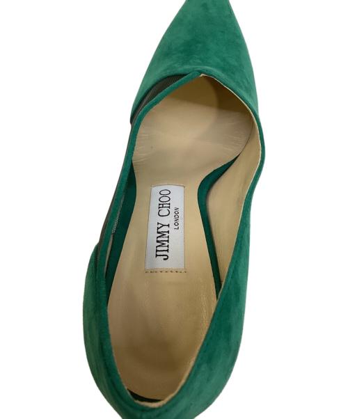 JIMMY CHOO（ジミーチュウ）JIMMY CHOO (ジミーチュウ) スウェードパンプス グリーン サイズ:23.5の古着・服飾アイテム