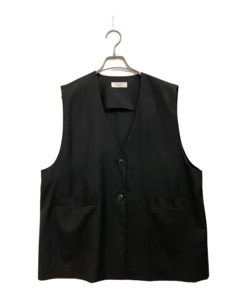SOLAMONAT LARME（ソラモナラーム）SOLAMONAT LARME (ソラモナラーム) ノーカラーベスト ブラック サイズ:Mの古着・服飾アイテム