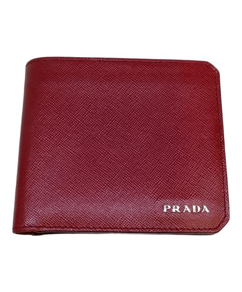 PRADA（プラダ）PRADA (プラダ) 2つ折り財布 レッドの古着・服飾アイテム