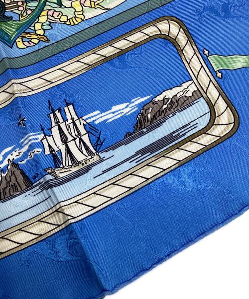 HERMES（エルメス）HERMES (エルメス) シルクスカーフ ブルーの古着・服飾アイテム