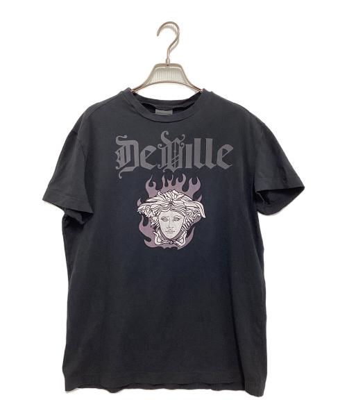 VERSACE（ヴェルサーチェ）VERSACE (ヴェルサーチェ) 半袖カットソー ブラック サイズ:3XLの古着・服飾アイテム