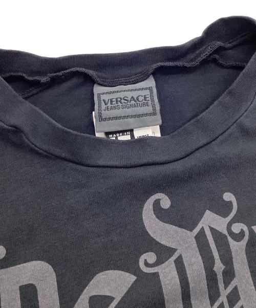 VERSACE（ヴェルサーチェ）VERSACE (ヴェルサーチェ) 半袖カットソー ブラック サイズ:3XLの古着・服飾アイテム