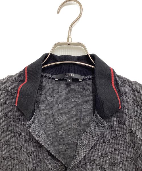 GUCCI（グッチ）GUCCI (グッチ) GG柄シェリーラインポロシャツ ブラック サイズ:Mの古着・服飾アイテム