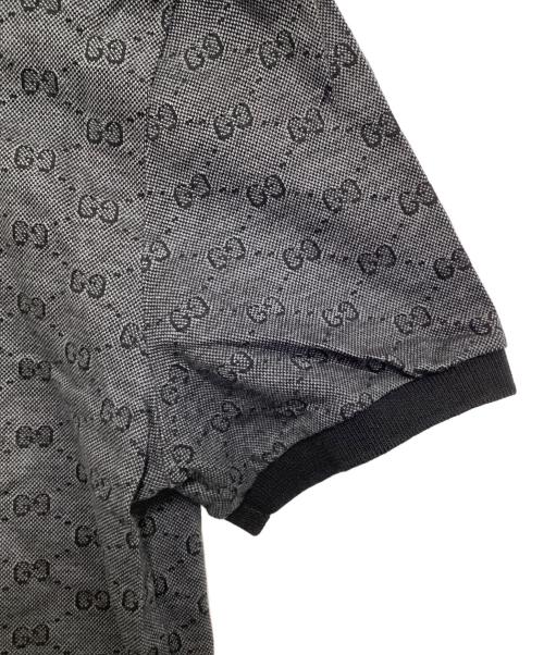 GUCCI（グッチ）GUCCI (グッチ) GG柄シェリーラインポロシャツ ブラック サイズ:Mの古着・服飾アイテム