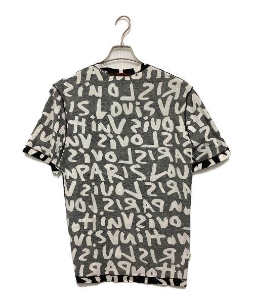 LOUIS VUITTON（ルイ ヴィトン）LOUIS VUITTON (ルイ ヴィトン) 半袖カットソー ホワイト×ブラック サイズ:Mの古着・服飾アイテム
