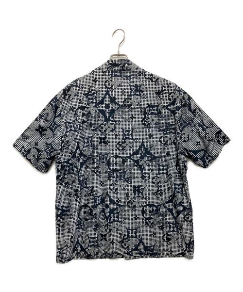 LOUIS VUITTON（ルイ ヴィトン）LOUIS VUITTON (ルイ ヴィトン) 半袖シャツ ブルー×ホワイト サイズ:Lの古着・服飾アイテム