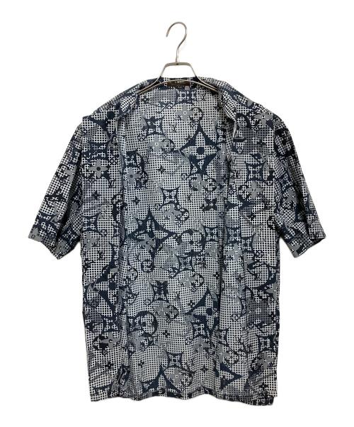 LOUIS VUITTON（ルイ ヴィトン）LOUIS VUITTON (ルイ ヴィトン) 半袖シャツ ブルー×ホワイト サイズ:Lの古着・服飾アイテム