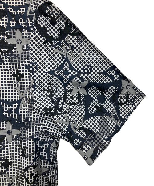 LOUIS VUITTON（ルイ ヴィトン）LOUIS VUITTON (ルイ ヴィトン) 半袖シャツ ブルー×ホワイト サイズ:Lの古着・服飾アイテム