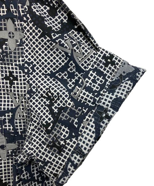 LOUIS VUITTON（ルイ ヴィトン）LOUIS VUITTON (ルイ ヴィトン) 半袖シャツ ブルー×ホワイト サイズ:Lの古着・服飾アイテム
