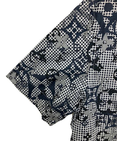 LOUIS VUITTON（ルイ ヴィトン）LOUIS VUITTON (ルイ ヴィトン) 半袖シャツ ブルー×ホワイト サイズ:Lの古着・服飾アイテム