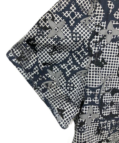 LOUIS VUITTON（ルイ ヴィトン）LOUIS VUITTON (ルイ ヴィトン) 半袖シャツ ブルー×ホワイト サイズ:Lの古着・服飾アイテム