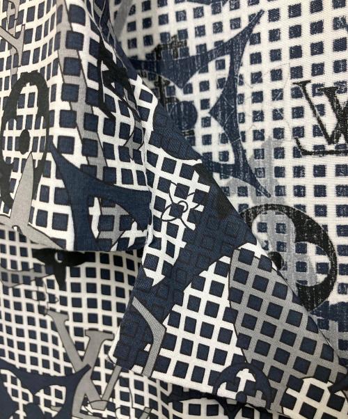 LOUIS VUITTON（ルイ ヴィトン）LOUIS VUITTON (ルイ ヴィトン) 半袖シャツ ブルー×ホワイト サイズ:Lの古着・服飾アイテム