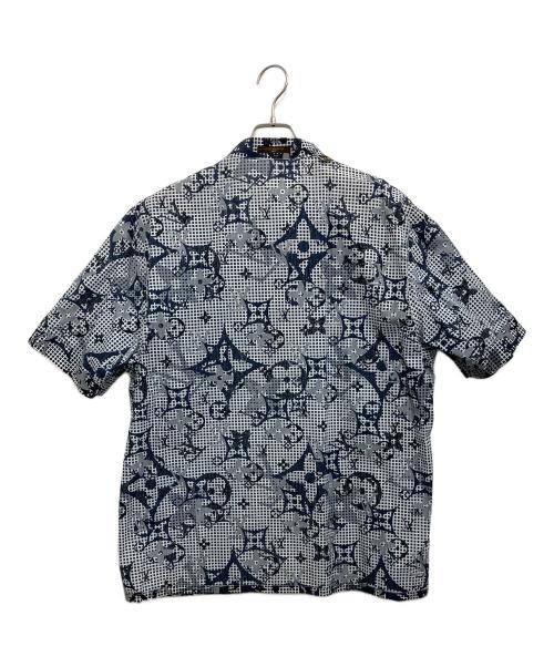 LOUIS VUITTON（ルイ ヴィトン）LOUIS VUITTON (ルイ ヴィトン) 半袖シャツ ブルー×ホワイト サイズ:Lの古着・服飾アイテム