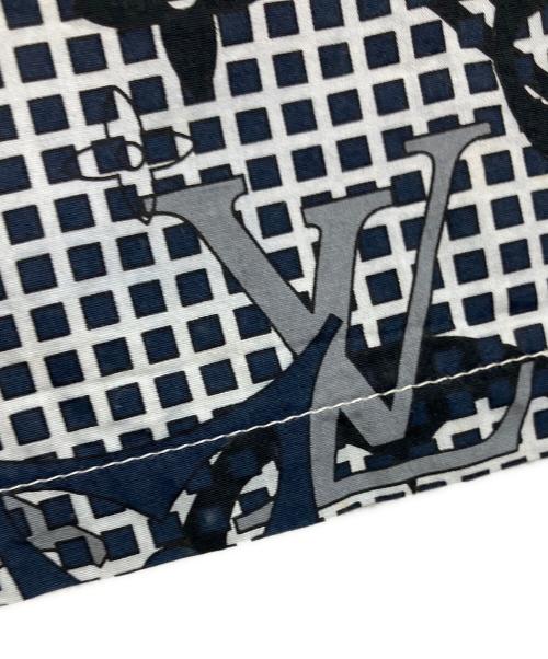 LOUIS VUITTON（ルイ ヴィトン）LOUIS VUITTON (ルイ ヴィトン) 半袖シャツ ブルー×ホワイト サイズ:Lの古着・服飾アイテム