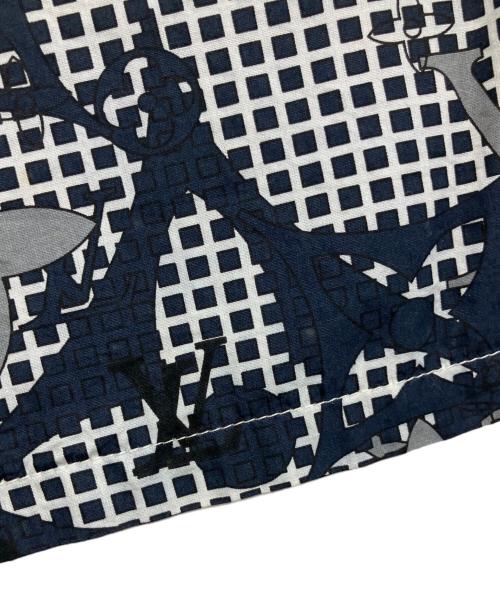 LOUIS VUITTON（ルイ ヴィトン）LOUIS VUITTON (ルイ ヴィトン) 半袖シャツ ブルー×ホワイト サイズ:Lの古着・服飾アイテム