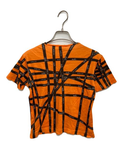 HERMES（エルメス）HERMES (エルメス) リボン柄半袖Tシャツ イエロー サイズ:Sの古着・服飾アイテム