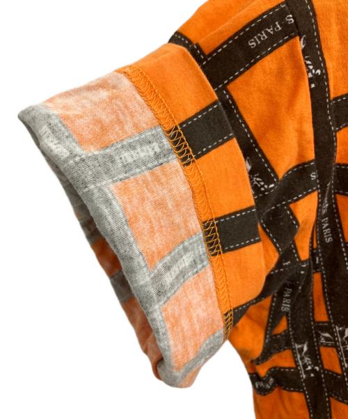 HERMES（エルメス）HERMES (エルメス) リボン柄半袖Tシャツ イエロー サイズ:Sの古着・服飾アイテム