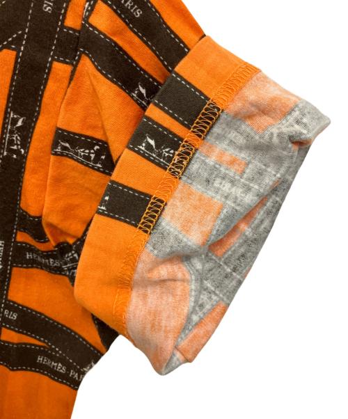 HERMES（エルメス）HERMES (エルメス) リボン柄半袖Tシャツ イエロー サイズ:Sの古着・服飾アイテム