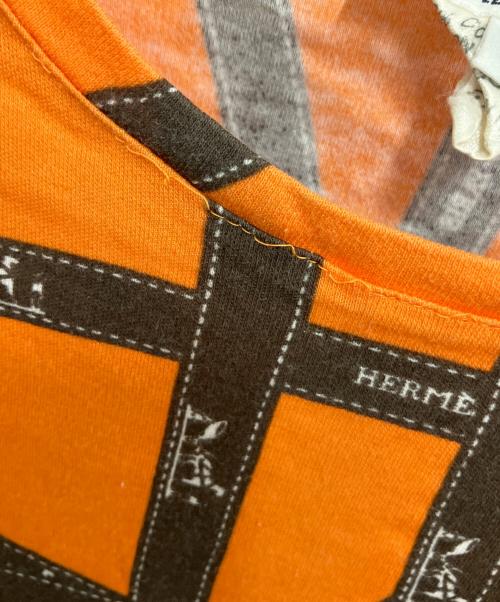 HERMES（エルメス）HERMES (エルメス) リボン柄半袖Tシャツ イエロー サイズ:Sの古着・服飾アイテム