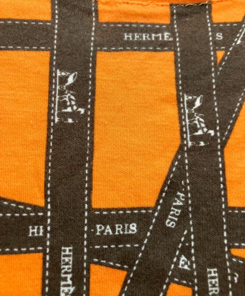 HERMES（エルメス）HERMES (エルメス) リボン柄半袖Tシャツ イエロー サイズ:Sの古着・服飾アイテム
