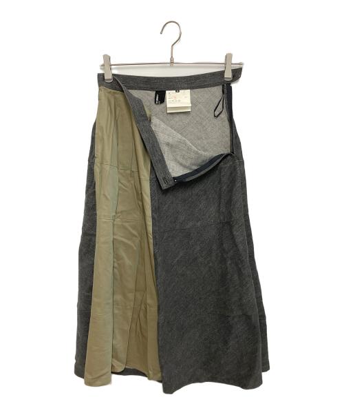 tricot COMME des GARCONS（トリココムデギャルソン）tricot COMME des GARCONS (トリココムデギャルソン) デニム切替ロングスカート グレー サイズ:Mの古着・服飾アイテム